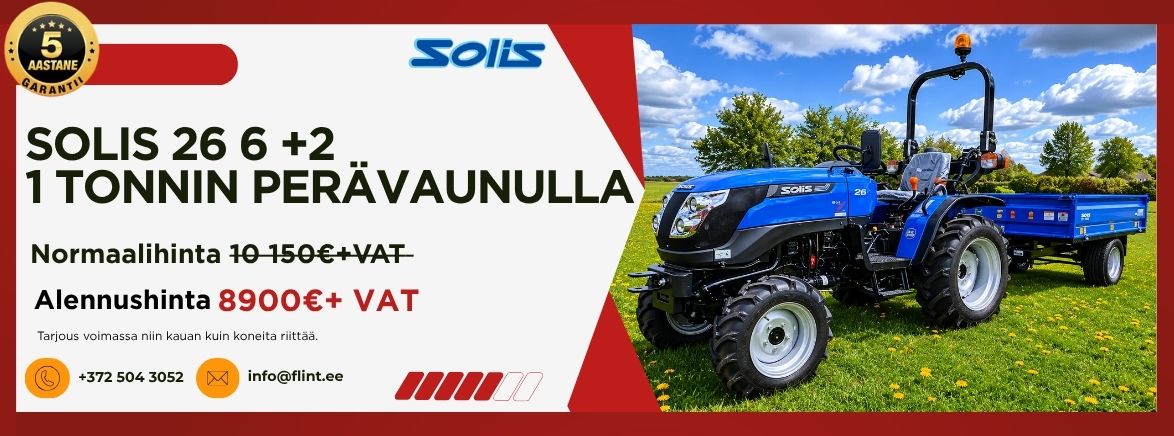Solis 26 6+2 perävaunulla